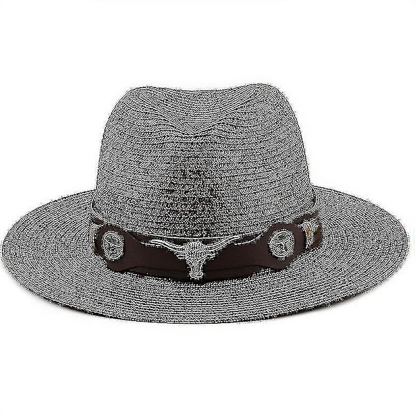 Klassisk Panamahat Sommer Solhatte Til Kvinder Mænd Strand Halmhat coffe