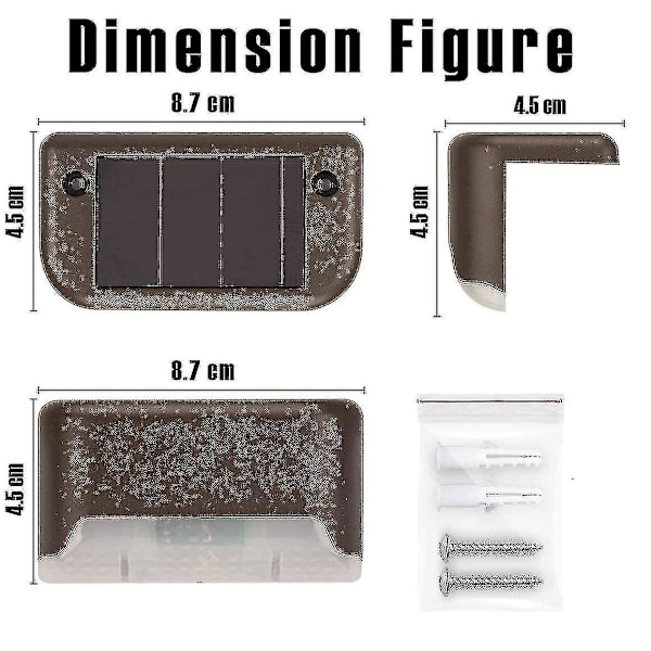 Solcelled Dæklys Udendørs, 4/8/12 Pak Solcelled Trappe Lys Vandafvisende Led Solcelled Lys Til Udendørs Trapper, Trin, Hegn, Gelænder, Have Og Terrasse