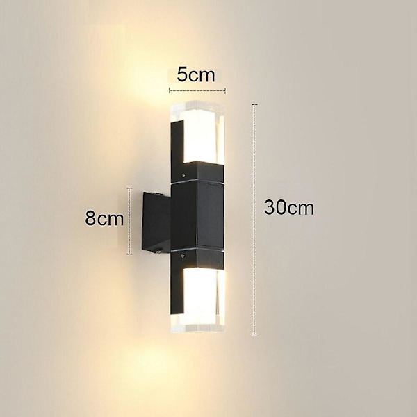 LED-seinävalot vedenpitävät, pohjoismainen tyyli, ulkokäyttöön IP65