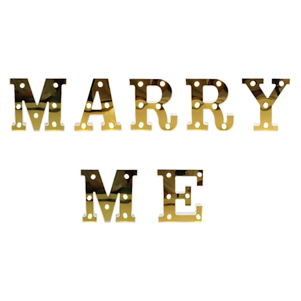 Bokstavsdekoration för vägg "Marry Me" Marquee-skylt "Marry" Blockbokstavslampa Valentinsdag Vägg Neon Frieri Neonbokstav