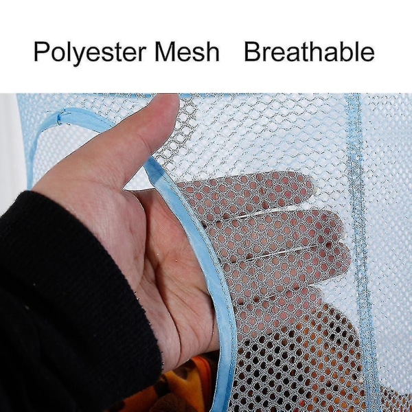 4-lags mesh foldebørnelegetøj opbevaringsstativ Hængekurv Diverse Organizer-fg-yuhao Grey
