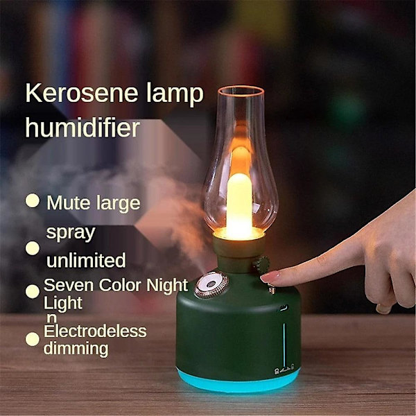 Luftfukter Retro Lampe Usb 7 Farger Aromaterapi Trådløs