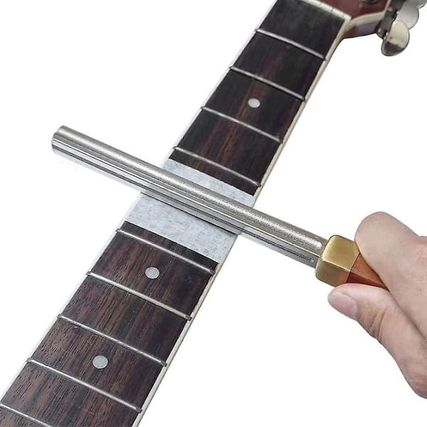 Gitarrfingerfil Kanttrimningsfil Gitarrreparation Luthier Poleringsverktyg Tillbehör (silver) (1st)