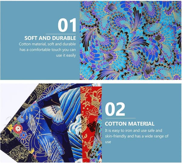 25 ark DIY Bronzing Patchwork Blomstret Bomullsmateriale Håndlaget Stoff