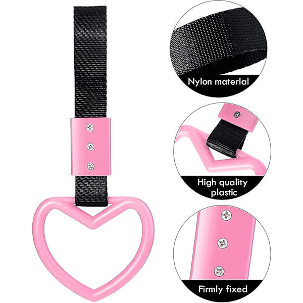 2 stk. Hjerteformede Bilhåndtakstropper Drift Charm Bakre Bumper Advarsel Ring Dekor