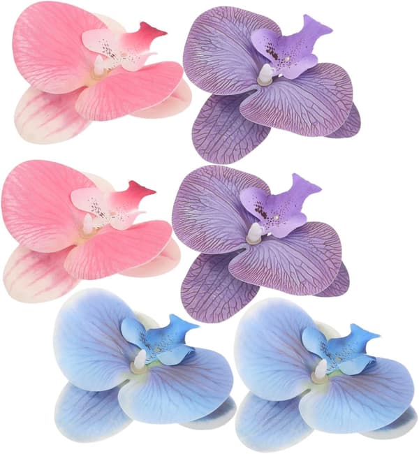 3 par Phalaenopsis Blomsterskospænder til kvinder Sommer strandfest dekorative tilbehør