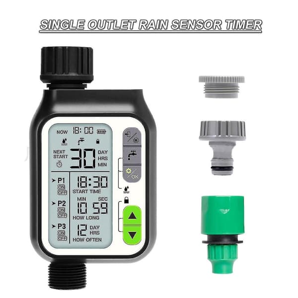 Slangautomatisk Regnsensor Bevattning Timer Irrigation
