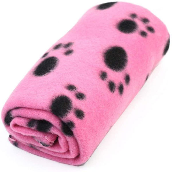 Cover Fresh Paw Prints Hundepotens Fleece Varmt Seng