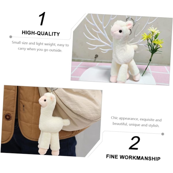 Alpaca Nøglering Vedhæng Kæde Kreativ Nøglering Zinklegering Taske Dekorationer Charm
