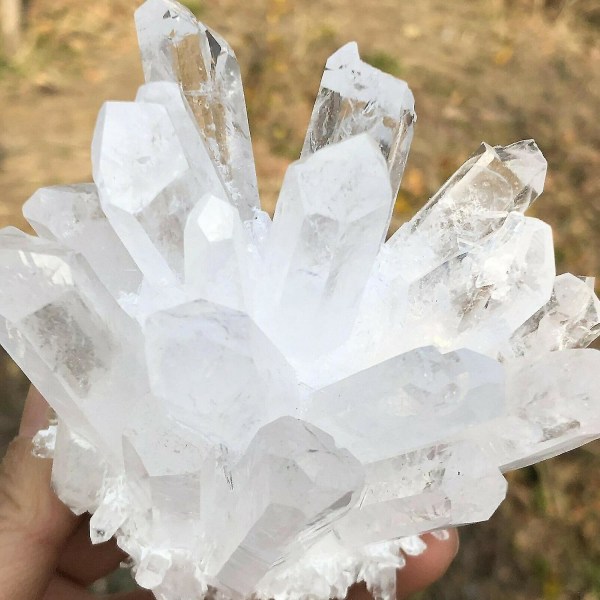 1 st Naturligt sällsynt vit kvartskristallklusterprov