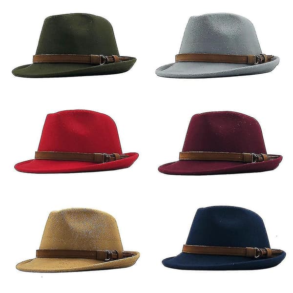 Retro Britisk Jazz Tophat Varmt Mode Kirkehat Efterår Vinter Til Mænd Kvinder