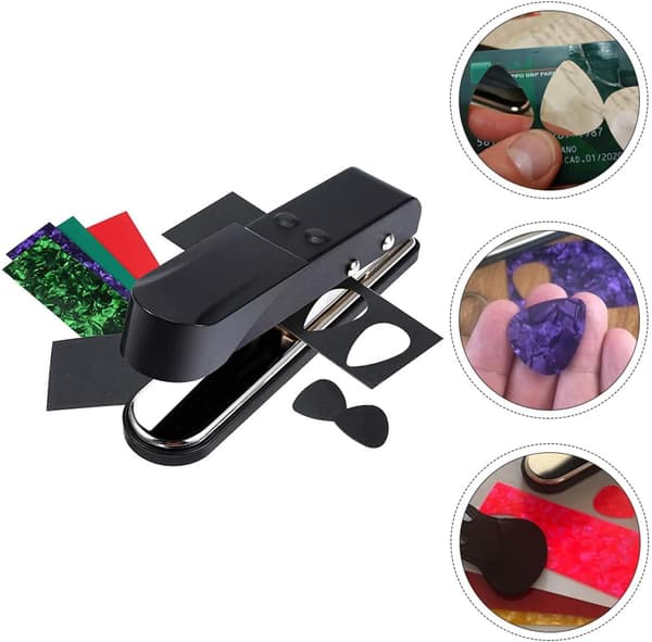 Guitar Pick Punch DIY Guitar Pick Making Tool Legeringsmateriale Sort Farve Sparer Anstrengelse Tilfældig Farve
