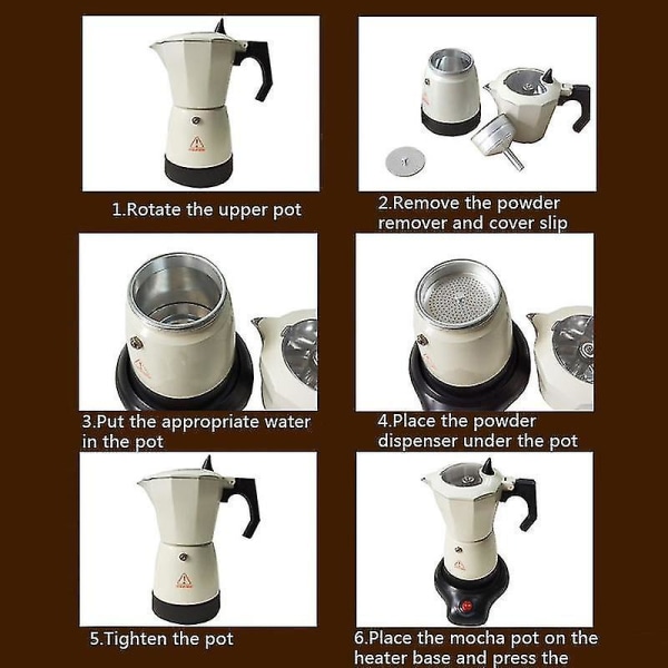 Elektrisk kaffetrakter Kaffekanner i aluminium Moka Pot Filter