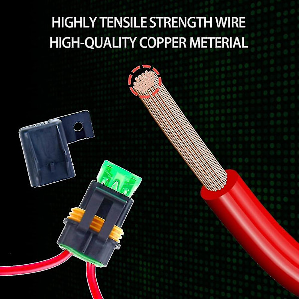 Kompatibel med Inline Sikringsholder, 6-pakning Vanntett 12awg Gauge Ledningsnett