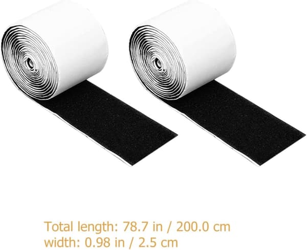 2 rullar elgitarrpedaltejp kardborreband blandat tygmaterial klippbar design