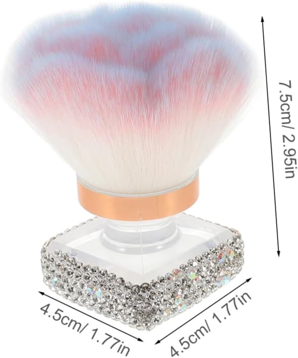 Fluffy neglestøvbørste til makeupapplikation, bløde, behagelige børster
