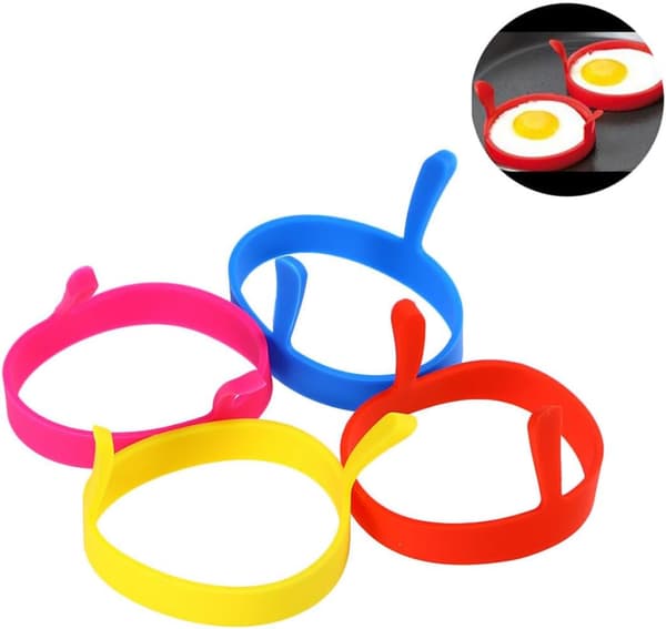 6 stk Omelettring Silikon Egg Stekt Form Rund Form Matkvalitets Silikon