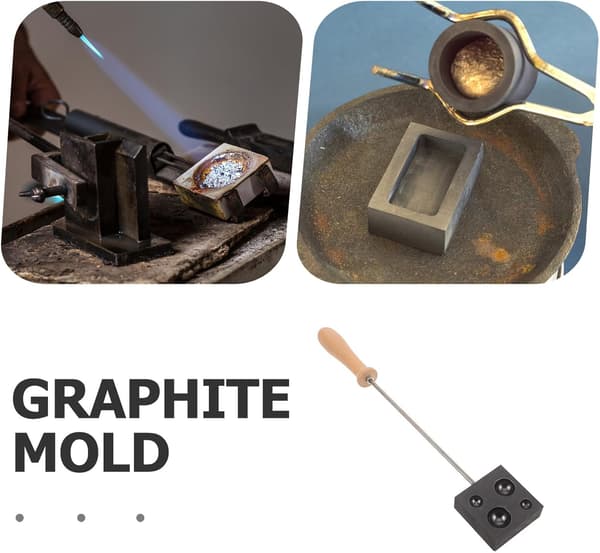 Grafitformare 4 hål stångformningsform Högrent grafitmaterial Mångsidig gjutningsförmåga
