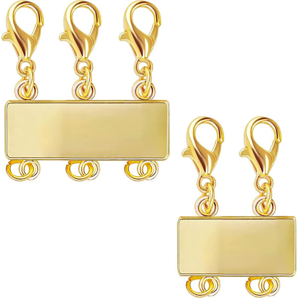 Halsbandsspännen. 2 st Lmell 14k pläterade halsbandsspännen för lager