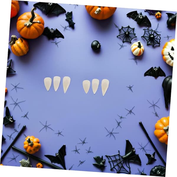 9 stk gjenbrukbare vampyrtenner til Halloween, cosplay-tilbehør