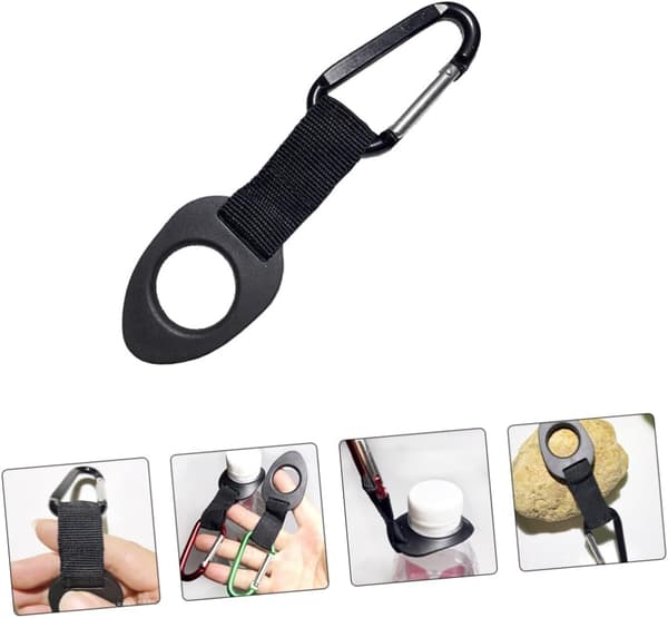 10 stk. vannflaskespenner karabinkroker D-ring aluminiumslegering nylonstropp høy styrke