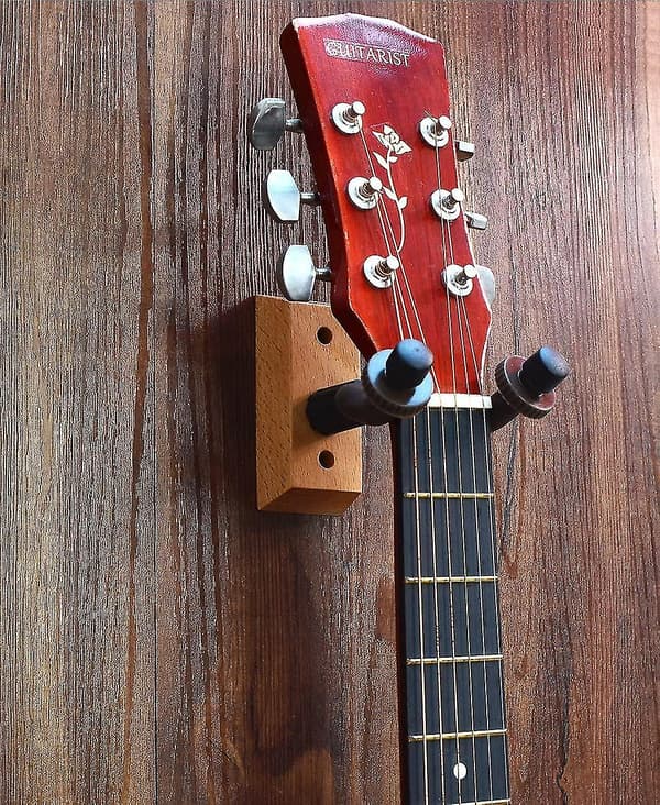 Gitarrväggmonteringsdisplayfäste Gitarrhängare Trägitarrkrok Hållare Vägg