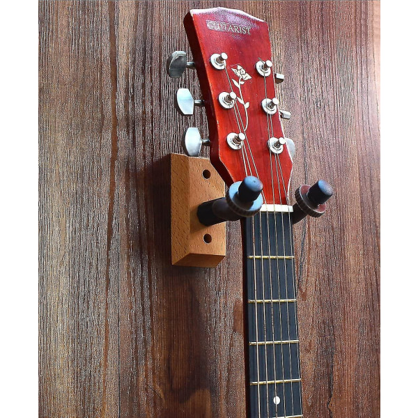 Guitarvægmonteringsbeslag Guitarophæng Træ Guitar Krog Holder Væggen
