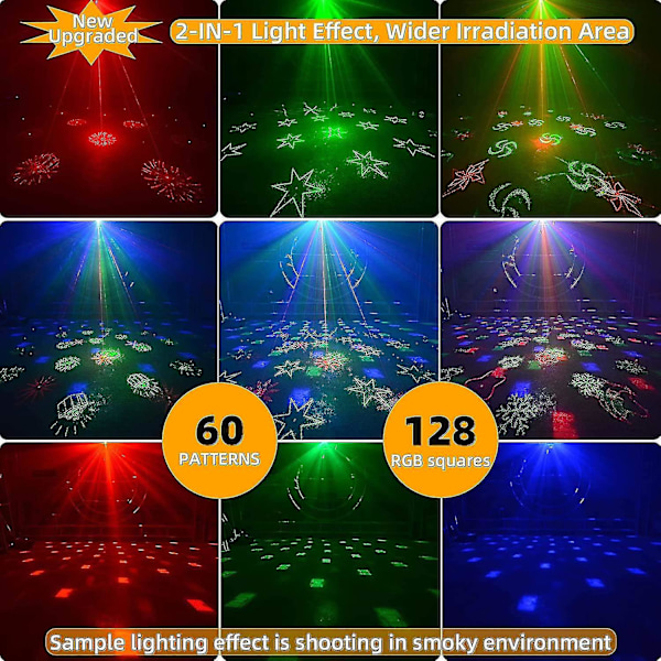 Festlys Discolys Fjernbetjening Scene Projektorlampe