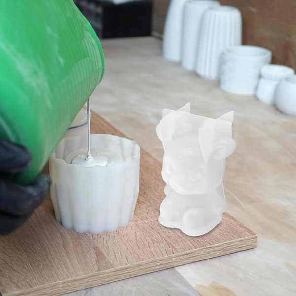 3D Hjort Silikon Epoxy Form for DIY Harpiksstøping, Hvit Multifunksjonell Hjemmeinnredningsform