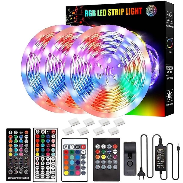 LED Smart Strip Lights RGB Musikk Synkronisering Fargeskiftende Lys