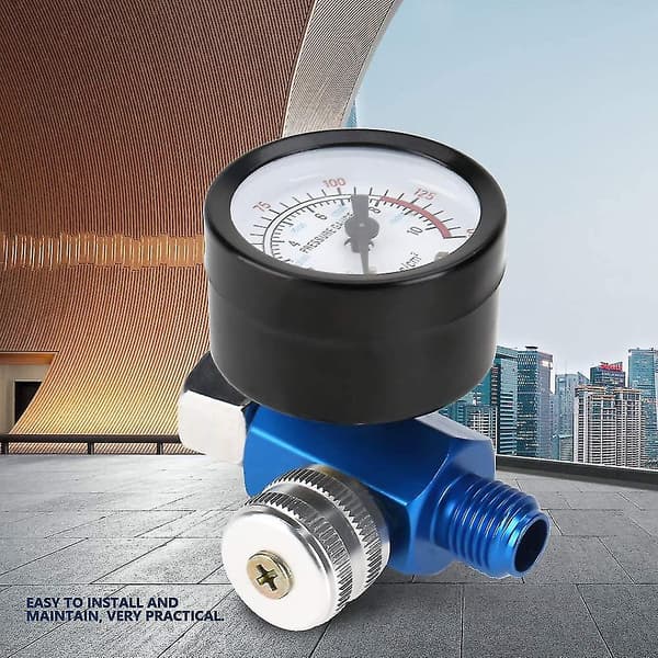 Kompressorregulator, Lufttrycksregulator 1/4\" Regulatorpistol Lufttrycksregulator Tryckmätare