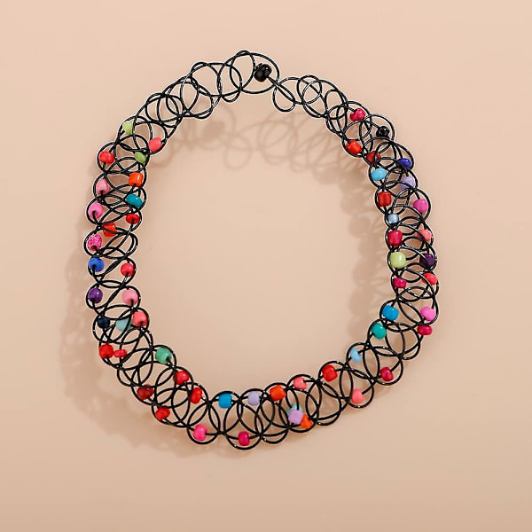 Htooo Dam Chokers Halsband Set Stretch Krage Choker Halsband Med Pärla För Tonåringar Kvinnor Flickor (style2)