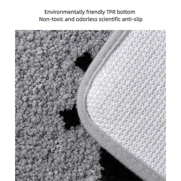 Badeværelsesmåtter Vandabsorberende Skridsikker Måtte Brugt I Badeværelse, Brusebad gray 50*80CM