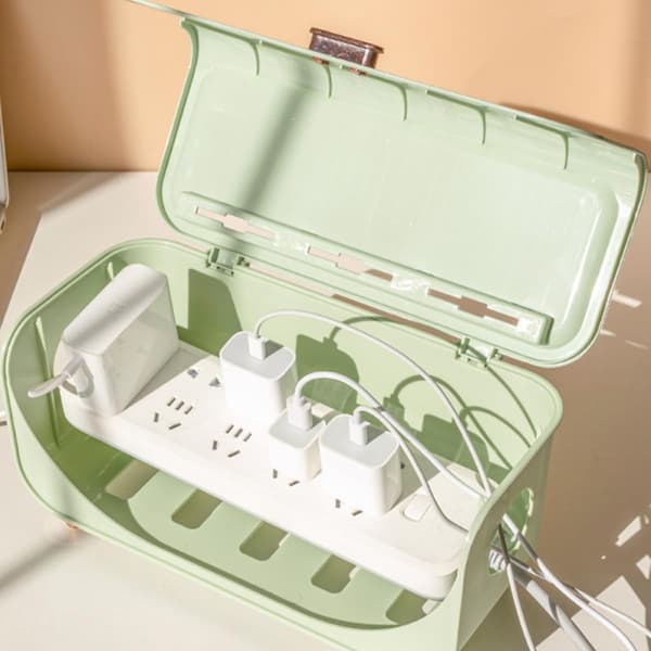 Bordledning Organizer Kabelhåndteringsboks Stor Kapasitet Oppbevaring PP Materiale Moderne