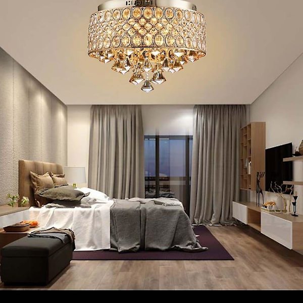 4-lyses 38cm Flush Mount Lysarmatur Metal Guld Traditionel 110-120v