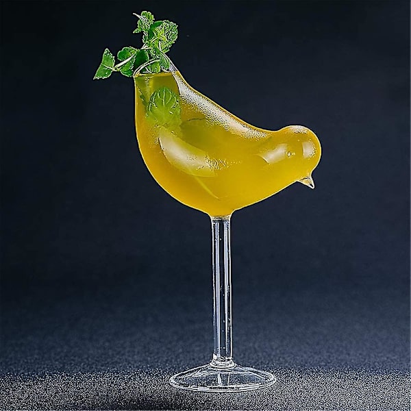 Fugleformet Cocktailglas 5 Oz/150 Ml 2 stk Unikt Champagneglas 2 stk Glasvarer Velegnet