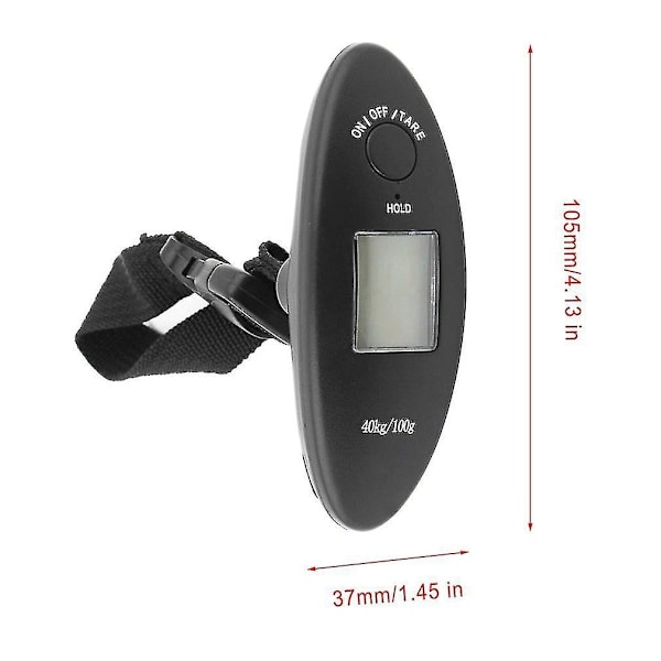 40kg/100g Bärbar Digital Hängande Bagagevåg Rem