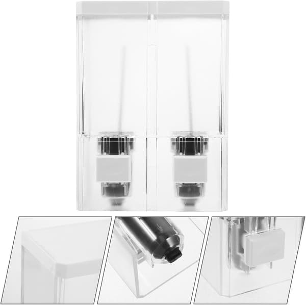Sæbedispenser Brusebad Shampoo Dispenser 2 Kammer Pp Materiale Nem Dosering