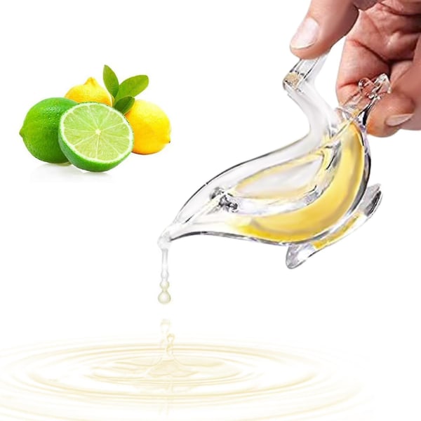 Sitronskivepresser, akryl fugleformet manuell sitrusjuicer for frukt, lime, kjøkkenverktøy