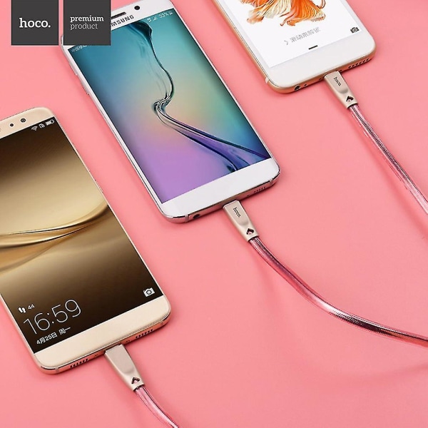 Hoco U9 3-i-1 Jelly Strikket Opladningskabel USB 3.0 TypeC MicroUSB