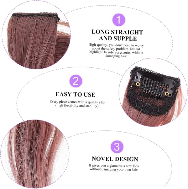 4 stk. gradient hårfarge lange krøllete hårdeler extensions highlight hårstykker for jenter tilbehør