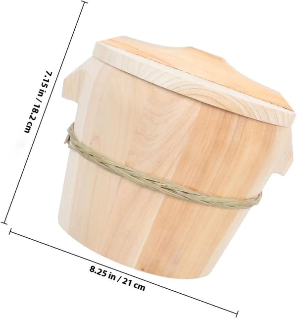 Dampet risspand risdamper traditionel træ madlavningsgadget glat overflade