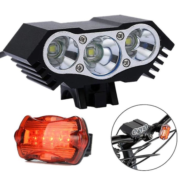 Sykkellys T6 Led (1 stk, Svart)