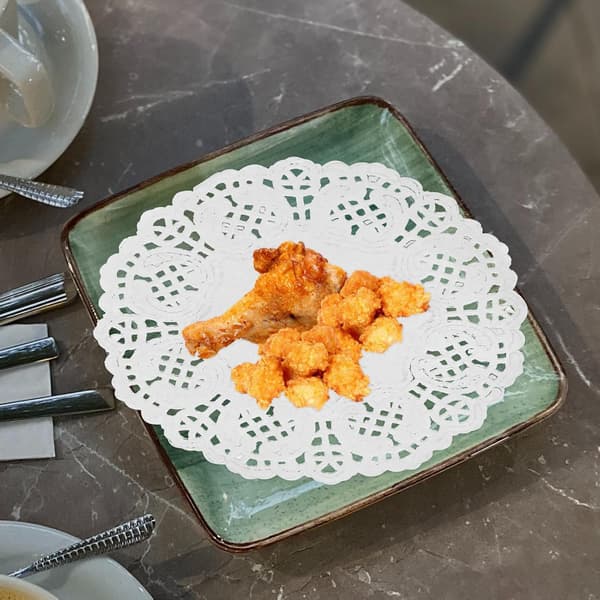 Papirduker Praktisk Design 140 stk for Baking Rund og Servering Gjenbrukbar Elegant Blondemønster