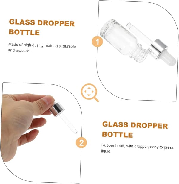 10 st 10 ml eteriska oljeflaskor i glas med pipett, påfyllningsbara förvaringsflaskor