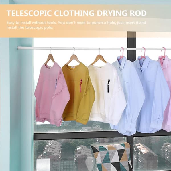 Badrum Duschdraperistång Teleskopisk Draperistång 50-80cm Plast