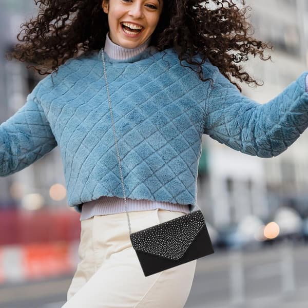 Aftenclutch Taske Rhinestone Silkeoverførsel til Kvinder Formel Bryllup og Gallafest