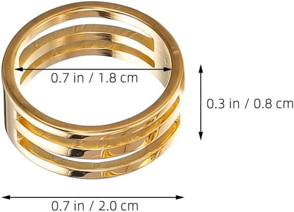 4 stk. værktøjssæt til åbning af springringe i rustfrit stål 18 mm gul ringforbinder