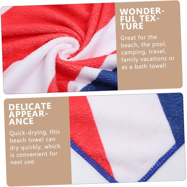 Rejse Strandhåndklæde Union Flag Mønster Lille Strandhåndklæde Hurtigtørrende Kompakt til Sommer