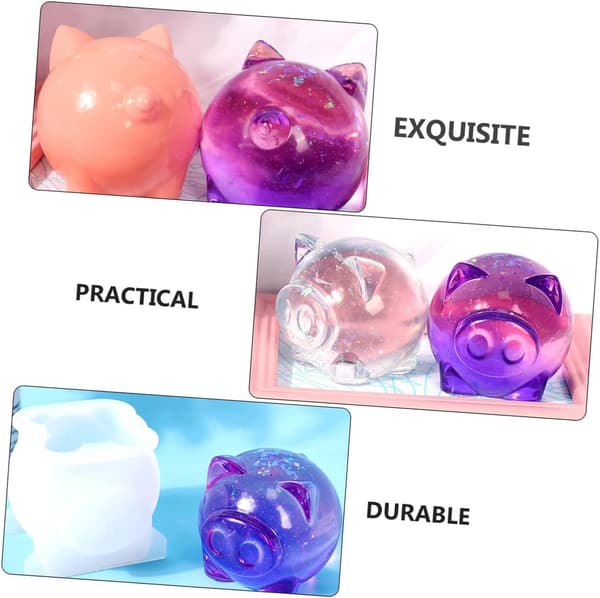 DIY Silikon Grisformad Prydnadsform Handgjord Resin Gjutform